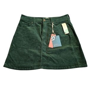 NWT Market & Spruce Forest Green Cordroy Mini Skirt, 10